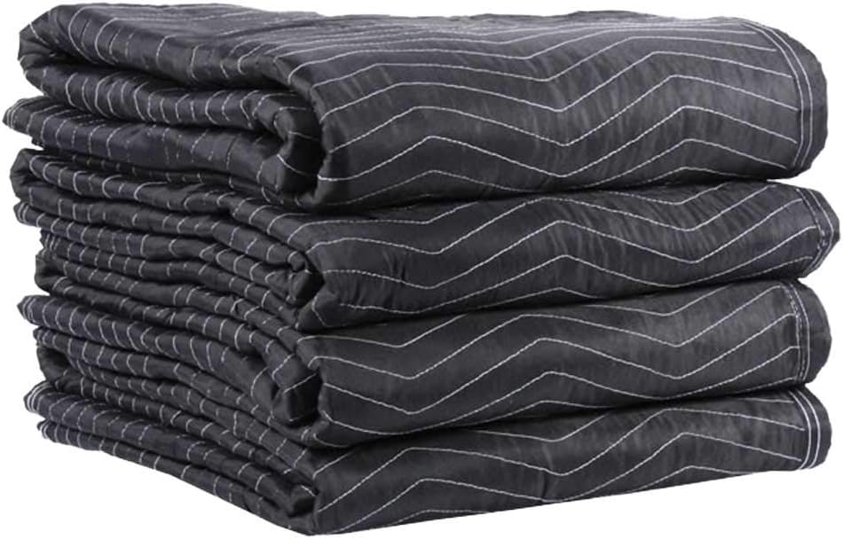 Moving Blanket 80 x 72 Inches Black Polyester (4) H5567