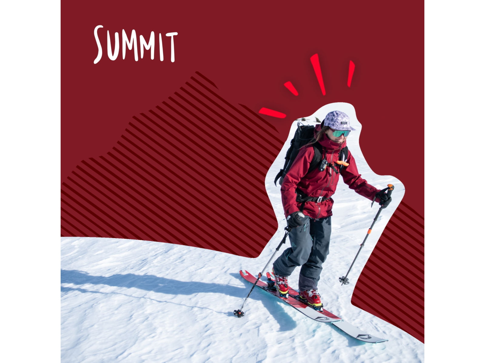 Red Carbon Ski I6949