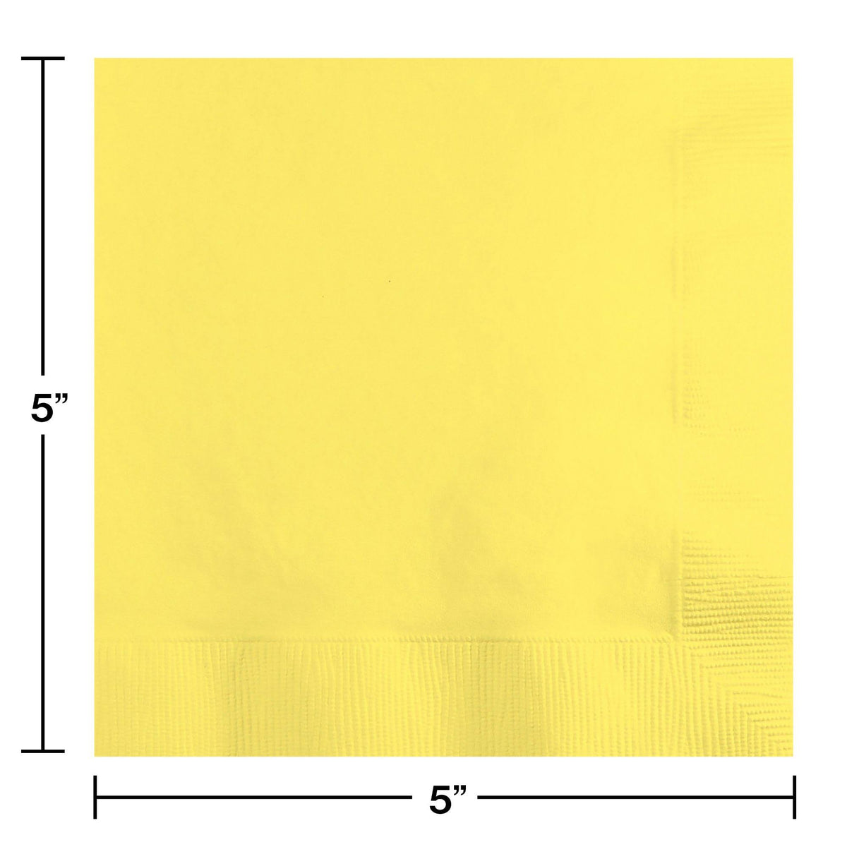 Mimosa Yellow 2-Ply Disposable Beverage Napkins O2288