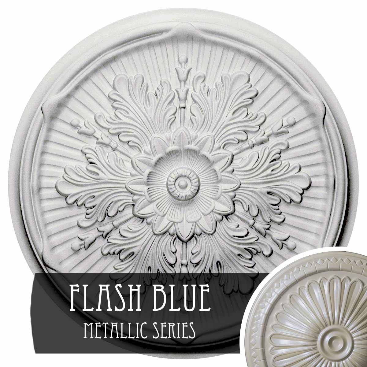21x22OD x 2x22P Hand-Painted Ceiling Medallion J3741