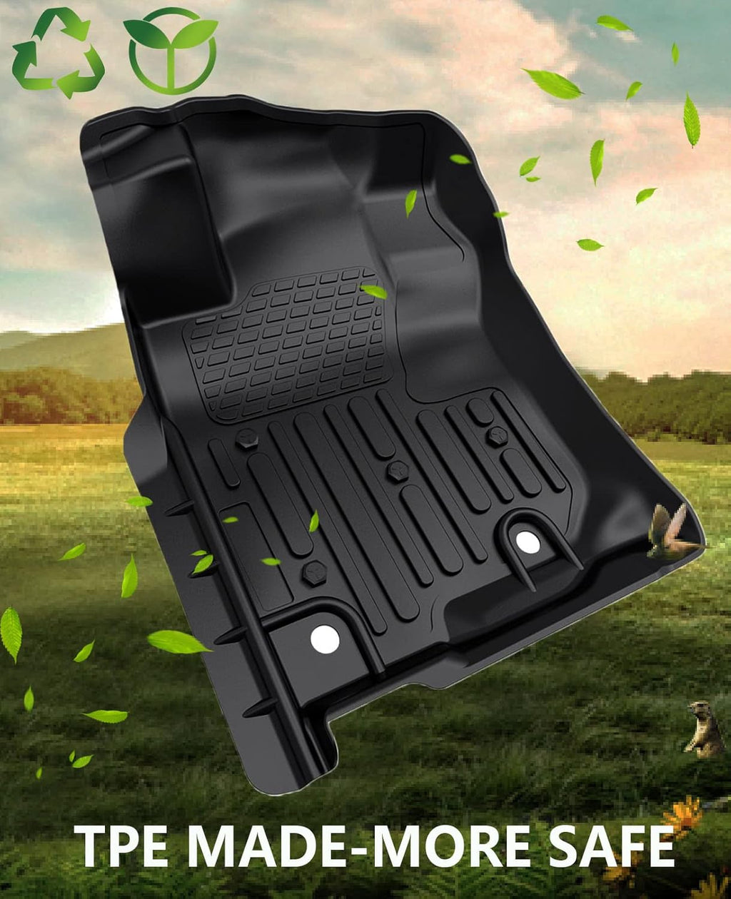 Black All-Weather Floor Liners for Toyota 4Runner and Lexus GX460 L71856