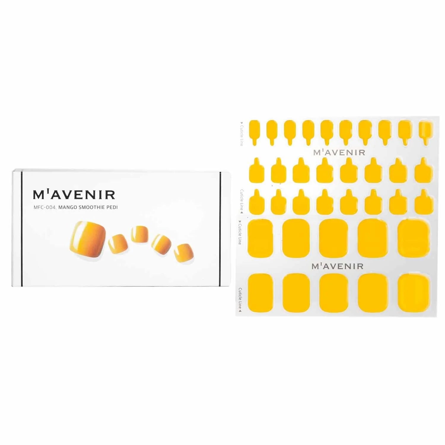 Yellow Pumpkin Nail Sticker 32pcs M437367