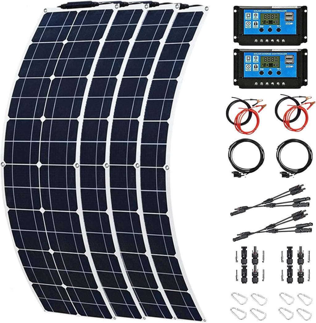 800W Flexible Monocrystalline Solar Panel Kit with 40A Controller H312