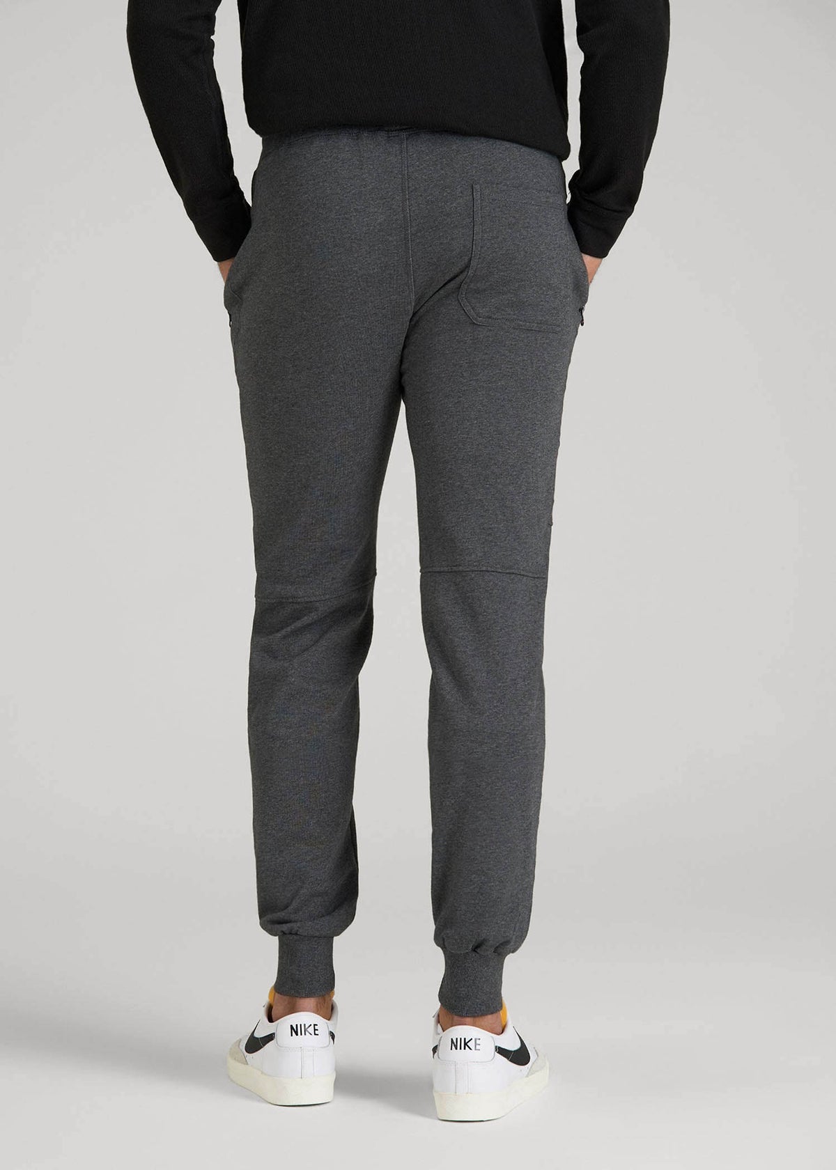 Wearever French Terry Joggers for Tall Men in Charcoal Mix