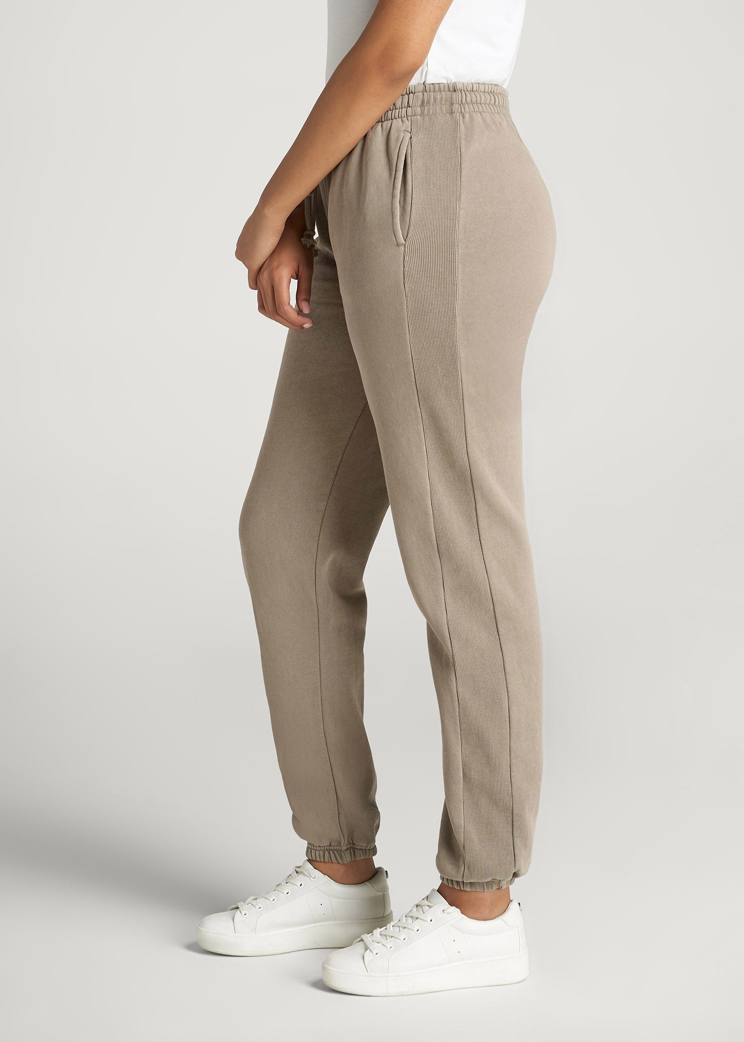 Wearever Fleece Regular Fit Sweatpants for Tall Women in Khaki