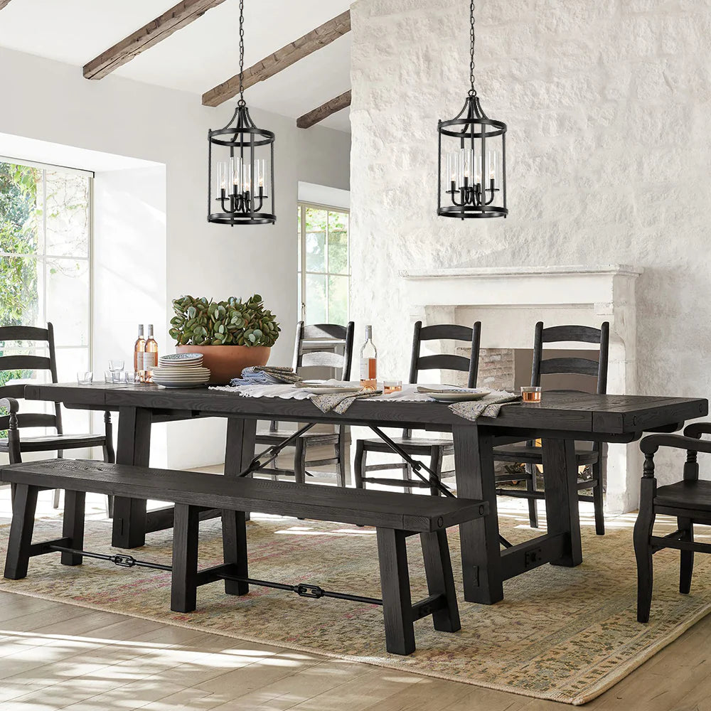 4-Light Rectangle Farmhouse Chandelier U39069
