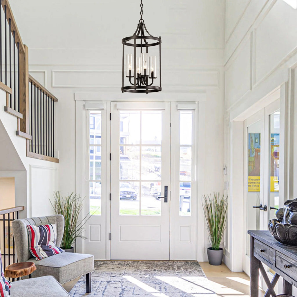 4-Light Rectangle Farmhouse Chandelier U39069