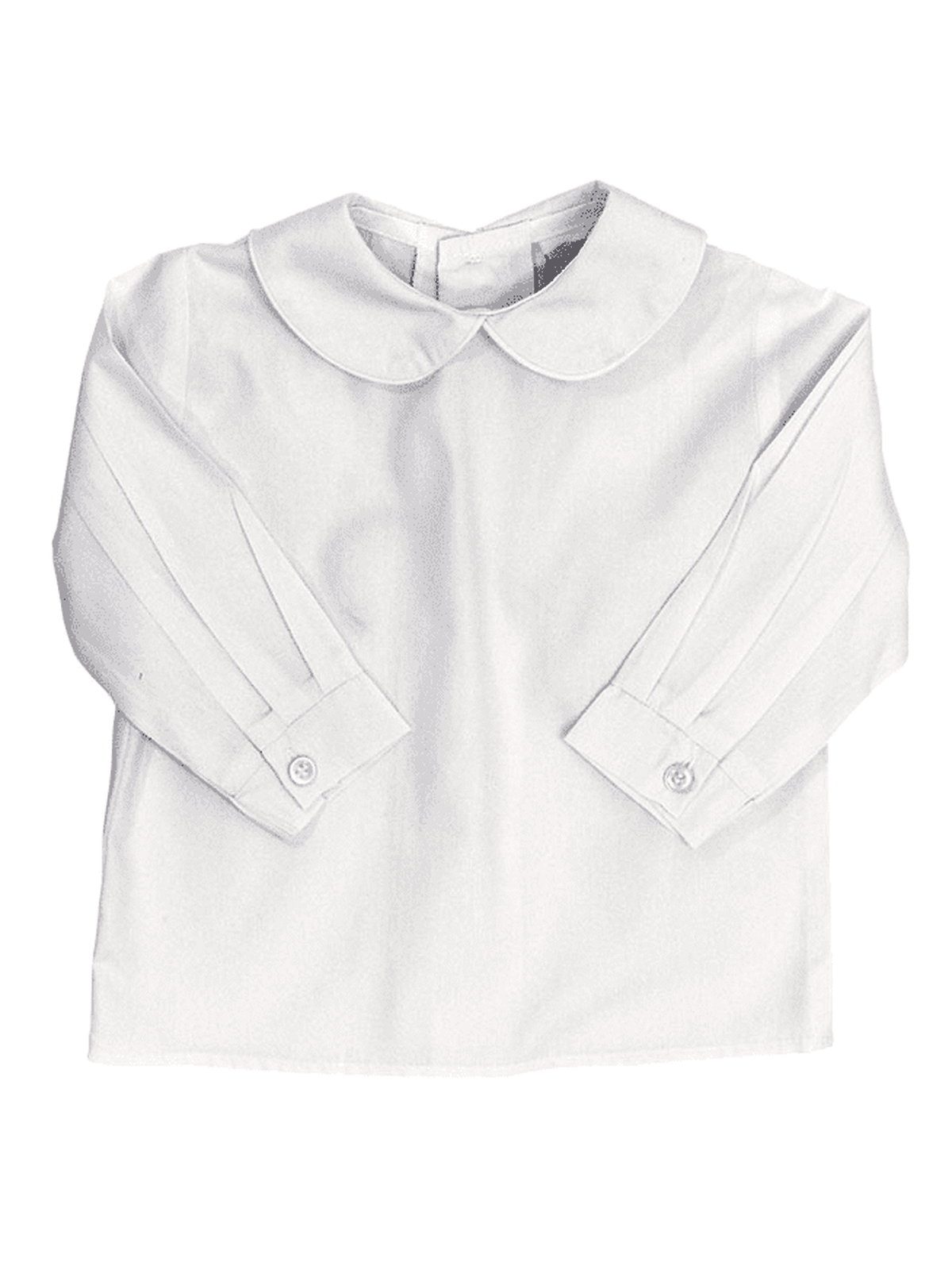 Boys Long Sleeve Button Back Shirt - White
