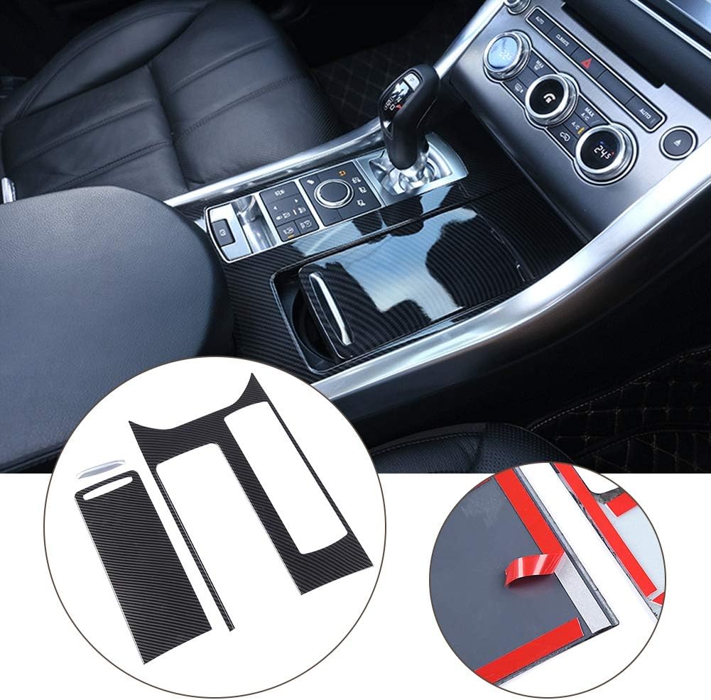 Carbon Fiber Style Center Console Gear Shift Cover Panel Trim (Pack of 3) X250