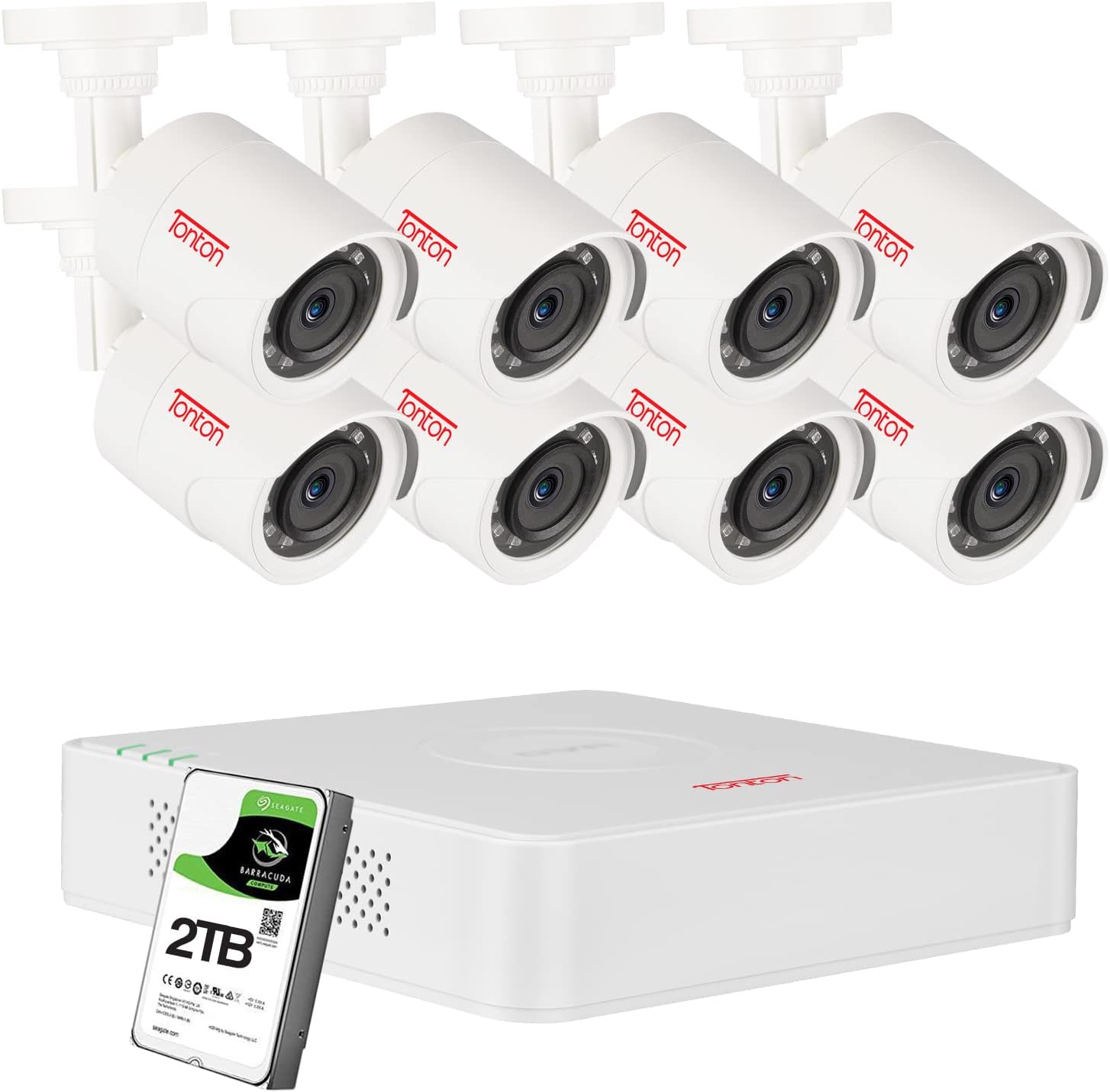 8 Channel 5MP Security Camera System with 2TB HDD and 8 Bullet Cameras U37810