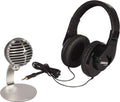 Mobile Recording Kit with Headphones and Microphone, Grey, Black K1513