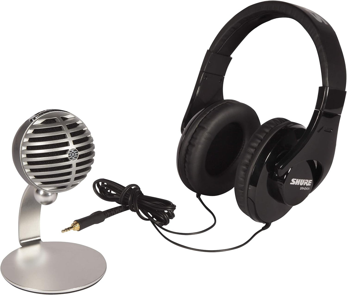 Mobile Recording Kit with Headphones and Microphone, Grey, Black K1513