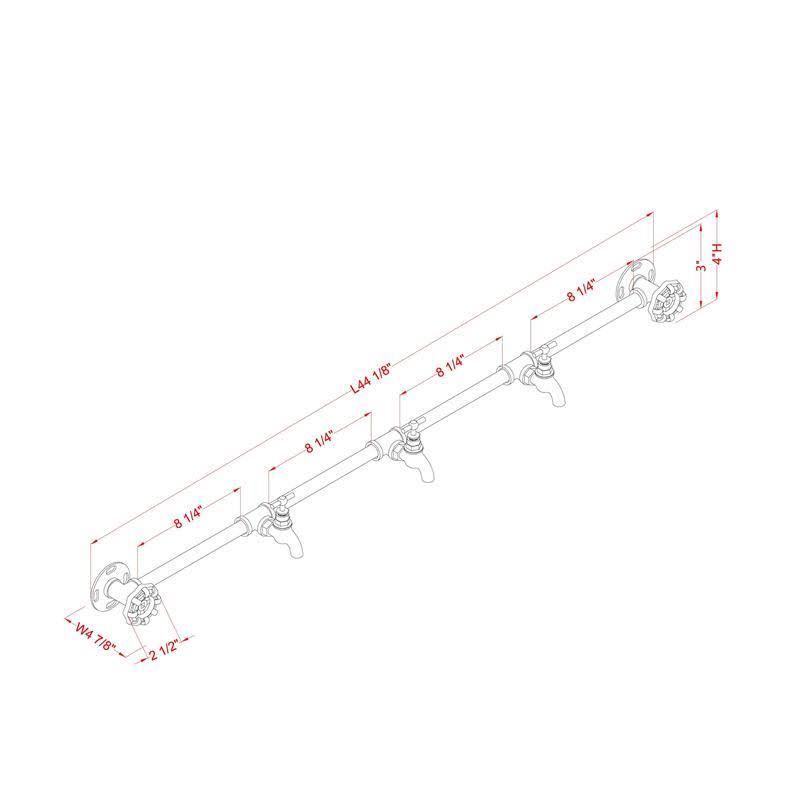 Metal 5-Hook Coat Rack in Sand Black (Set of 2) M77313
