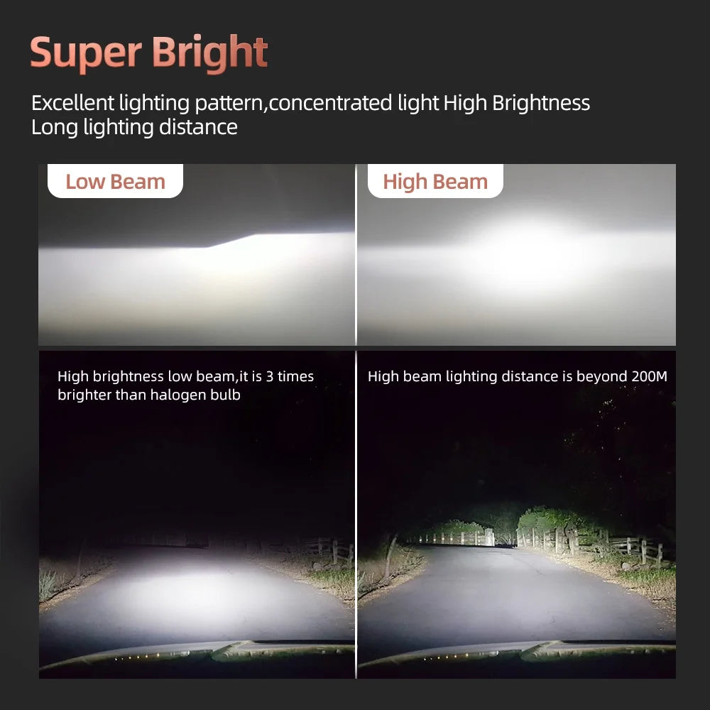 4x Combo LED Bulbs Kit Headlight Foglight White H4/9003+H11/H8 F8923