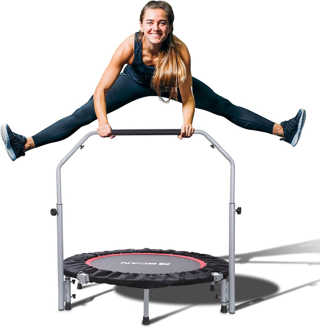 Foldable Mini Trampoline with Adjustable Foam Handle L399