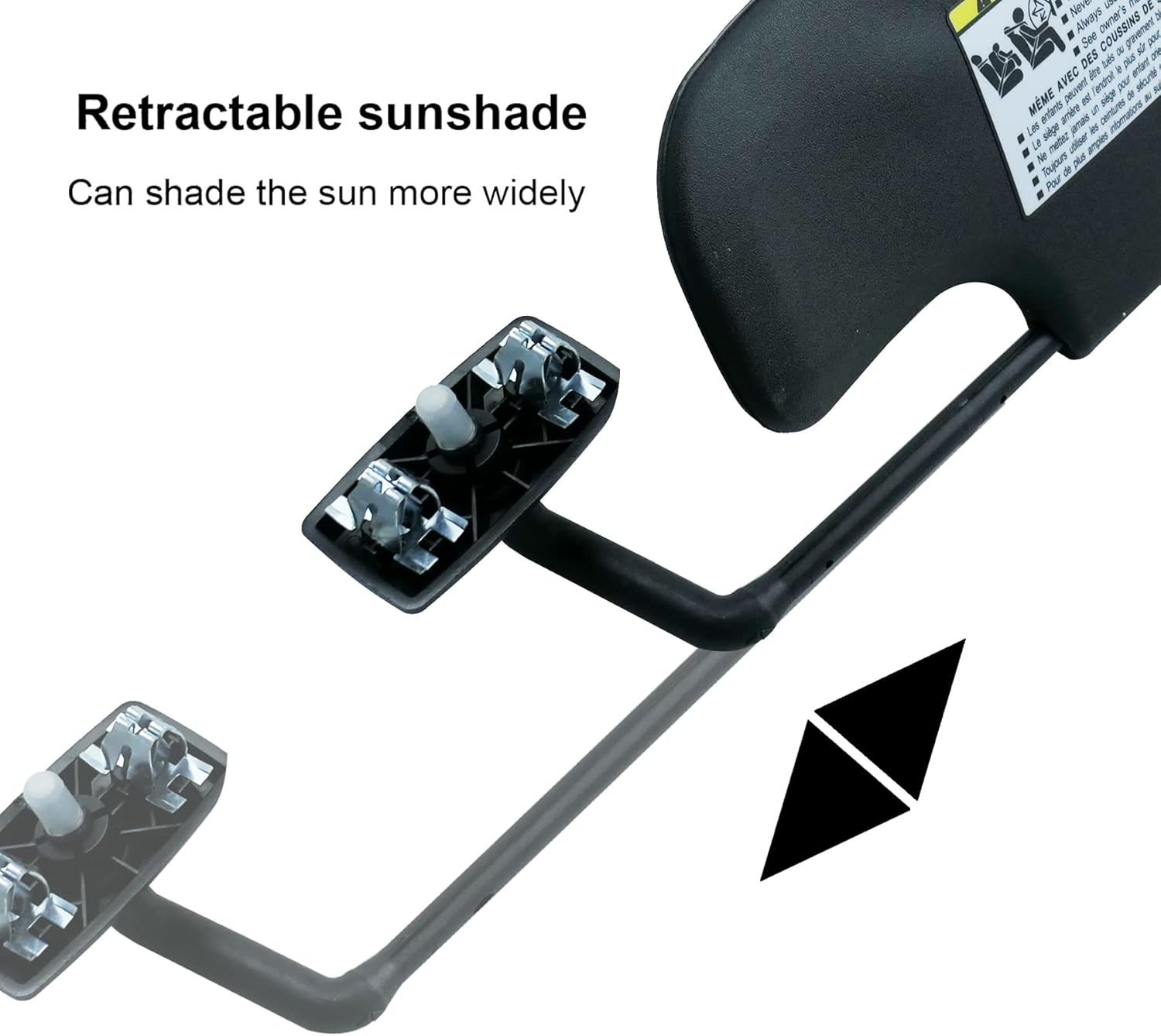 Left Driver Side Sun Visor for Jeep Wrangler JK 2007-2018 Pack of 2 V316021