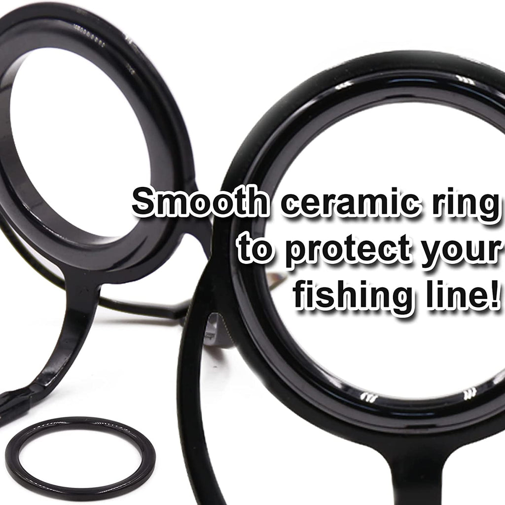 Fishing Rod Tip Guide Repair Kit Stainless Steel Ceramic Ring Mixed Size C611824
