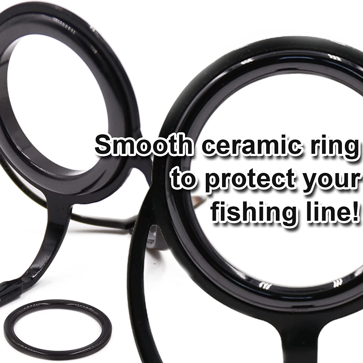 Fishing Rod Tip Guide Repair Kit Stainless Steel Ceramic Ring Mixed Size C611824