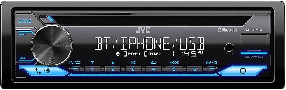 Bluetooth Car Stereo Receiver with USB Port, AM/FM Radio, CD and MP3 Player, Single DIN, 13-Band EQ C56254