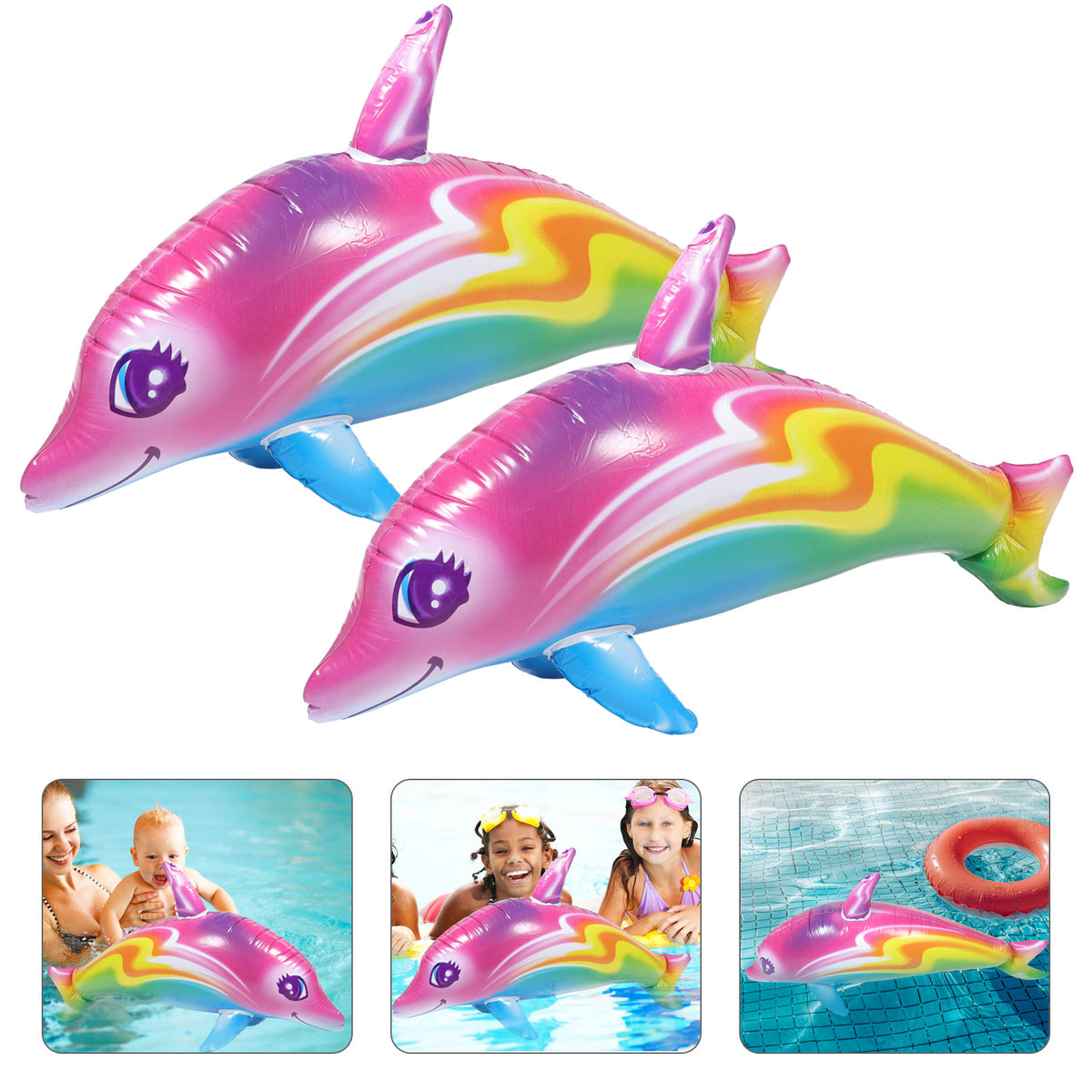 2pcs Big Inflatable Dolphin Toys K1281
