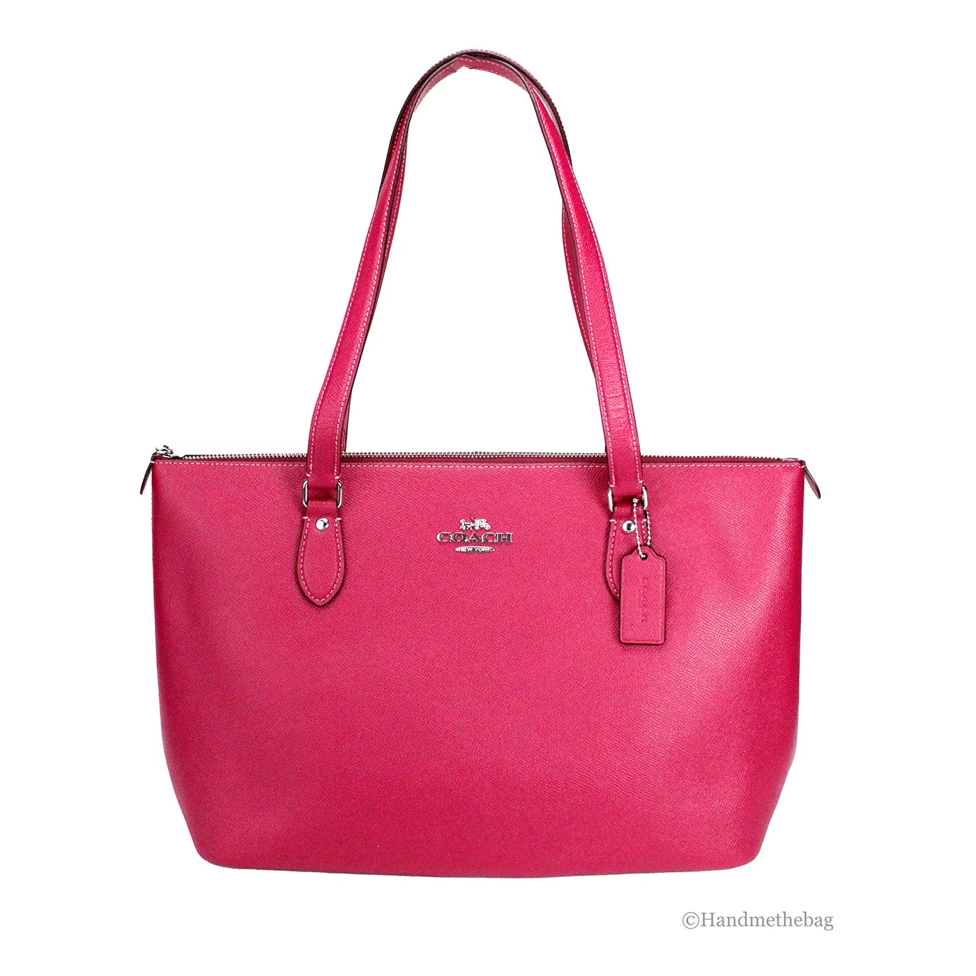 Bright Violet Crossgrain Leather Tote Shoulder Bag H93682