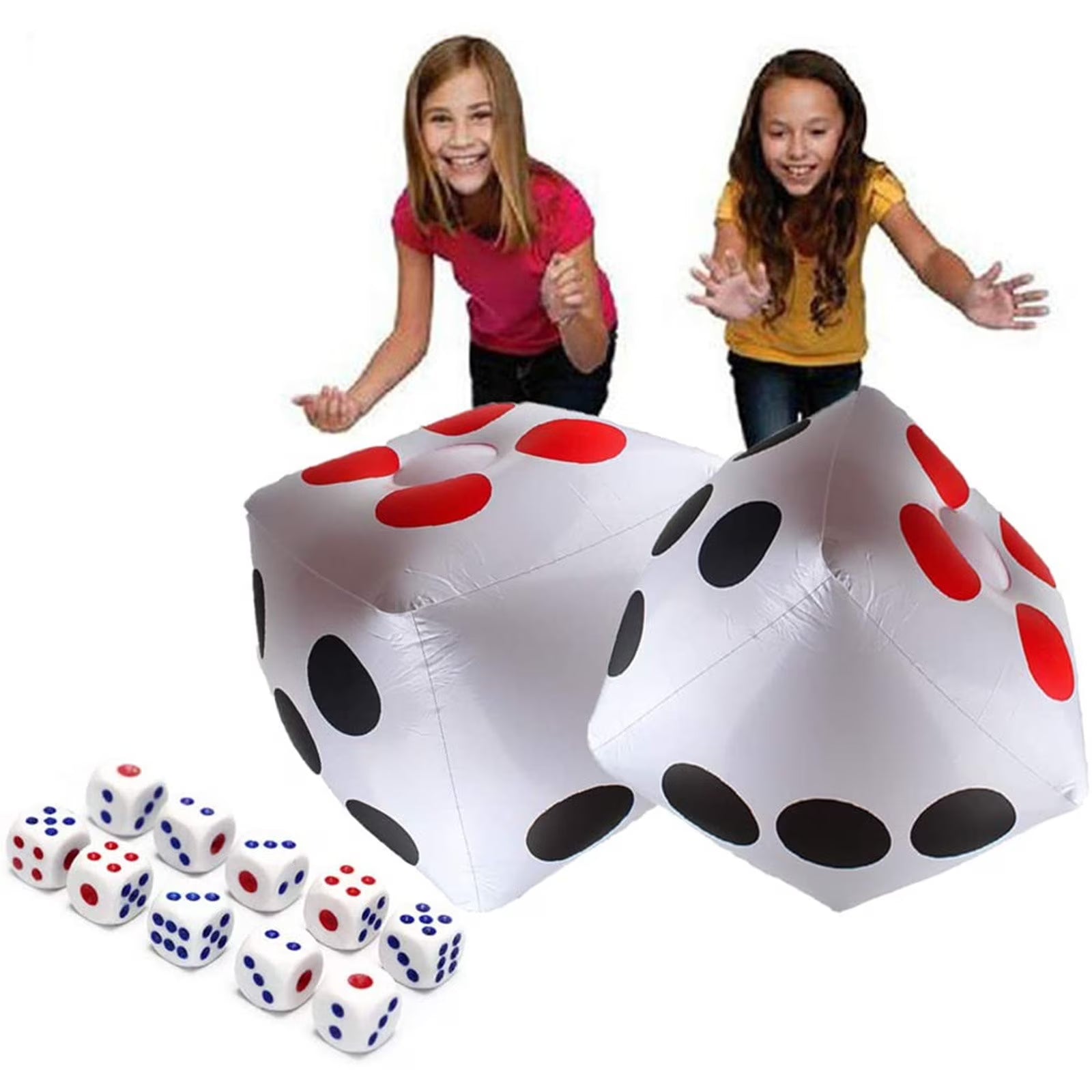 Red and Black 13 Inch Inflatable Dice Set O135924