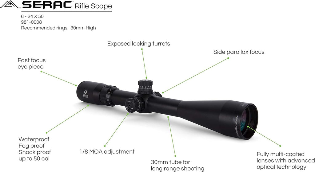 Serac Tube Rifle Scope, SFP, Side Focus, 30mm C497