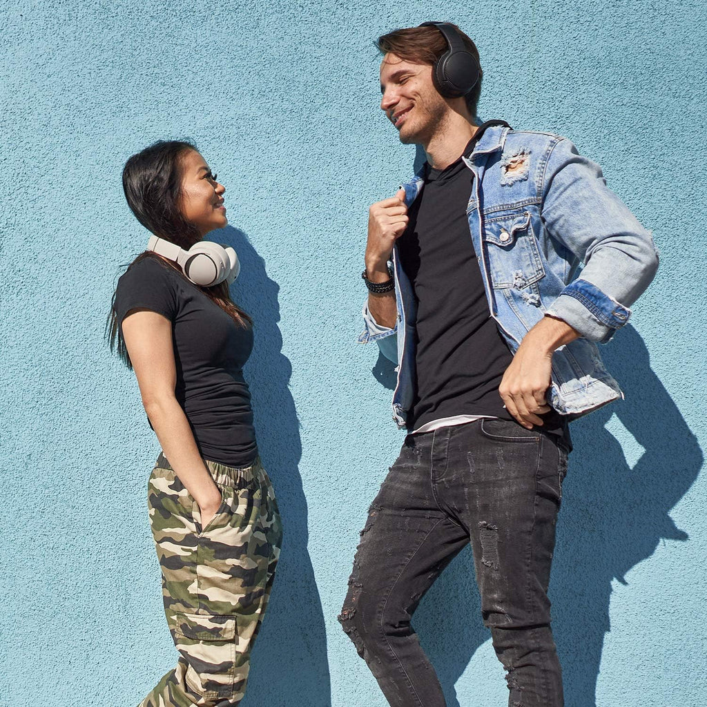 Sand Beige Wireless Bluetooth Noise Cancelling Headphones Pack of 2 E1254