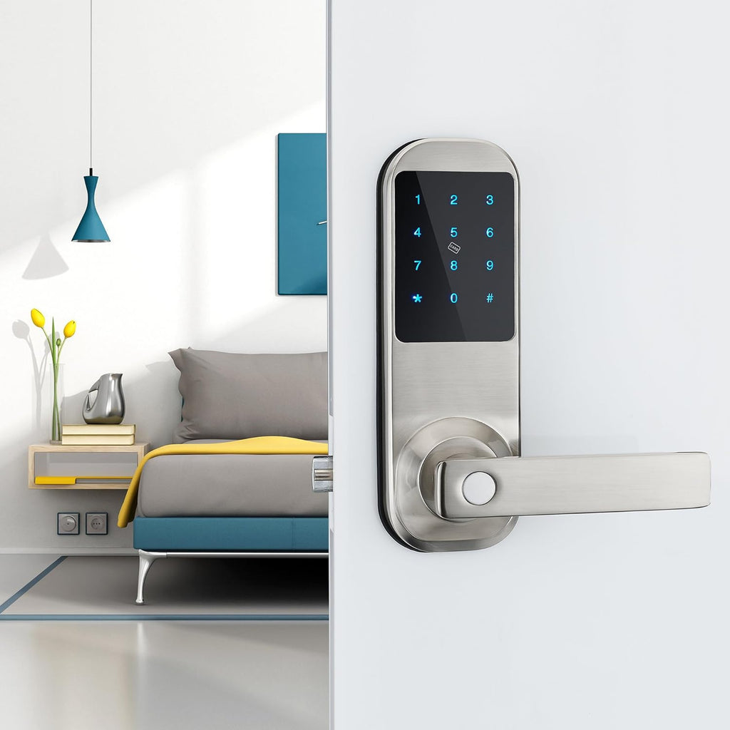 Bluetooth Digital Door Lock, Nickel Brushed Y549856
