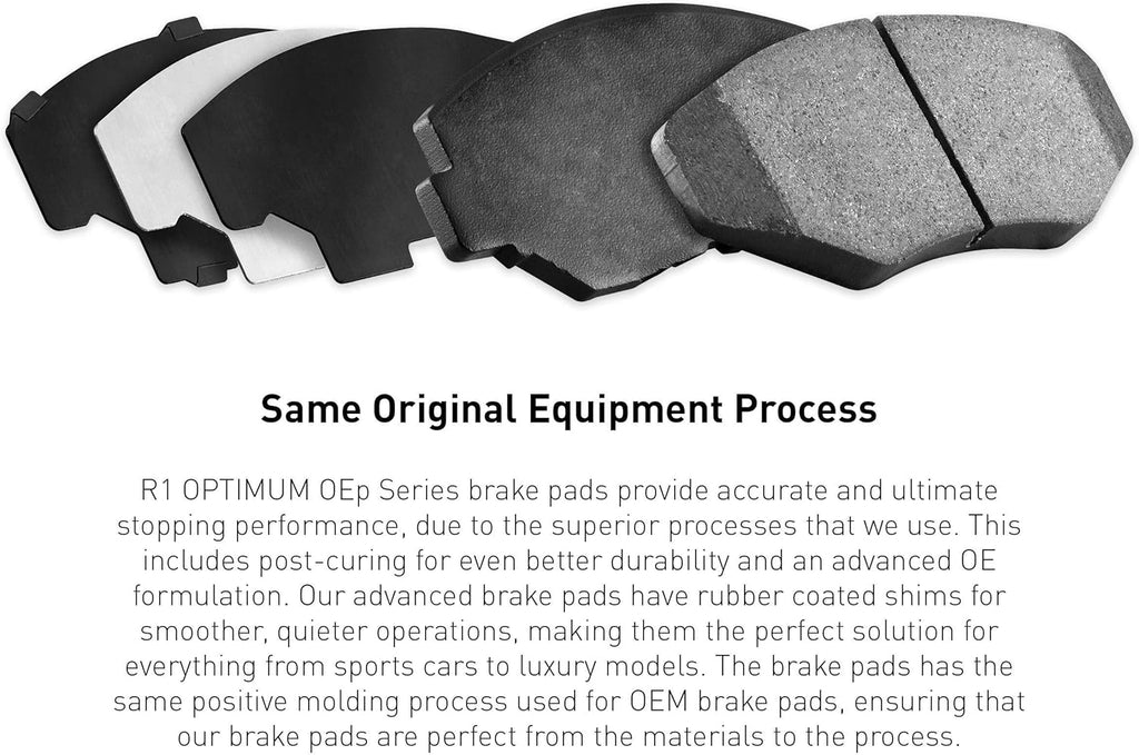 Front Carbon Brake Rotors Slotted with Pads and Sensor Wire O9657