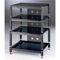 4 Shelf Audio Rack Silver Clear G873