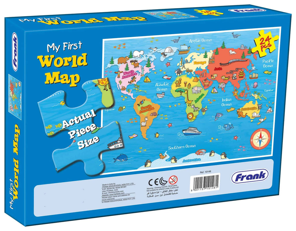 World Map Puzzle 24 Pieces Jigsaw Puzzle For Kids Age 4 Years Old And Above R788