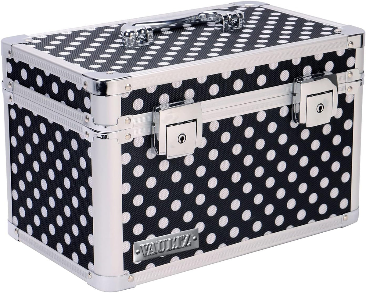 White Locking Storage Box with Adjustable Compartments X712