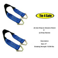 2 x 21 in. Black Axle Straps with Abrasive Sleeve & Delta Ring Z71513