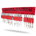 Safety Locks Station with 20 Padlocks, Impact-Resistant Carbon Steel Body J975659