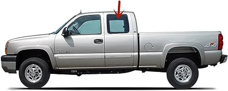 Left Side Rear Quarter Window Glass With Frame & Latch for Chevrolet Silverado Pickup 2 Door Extended Cab 1999-2006 O803