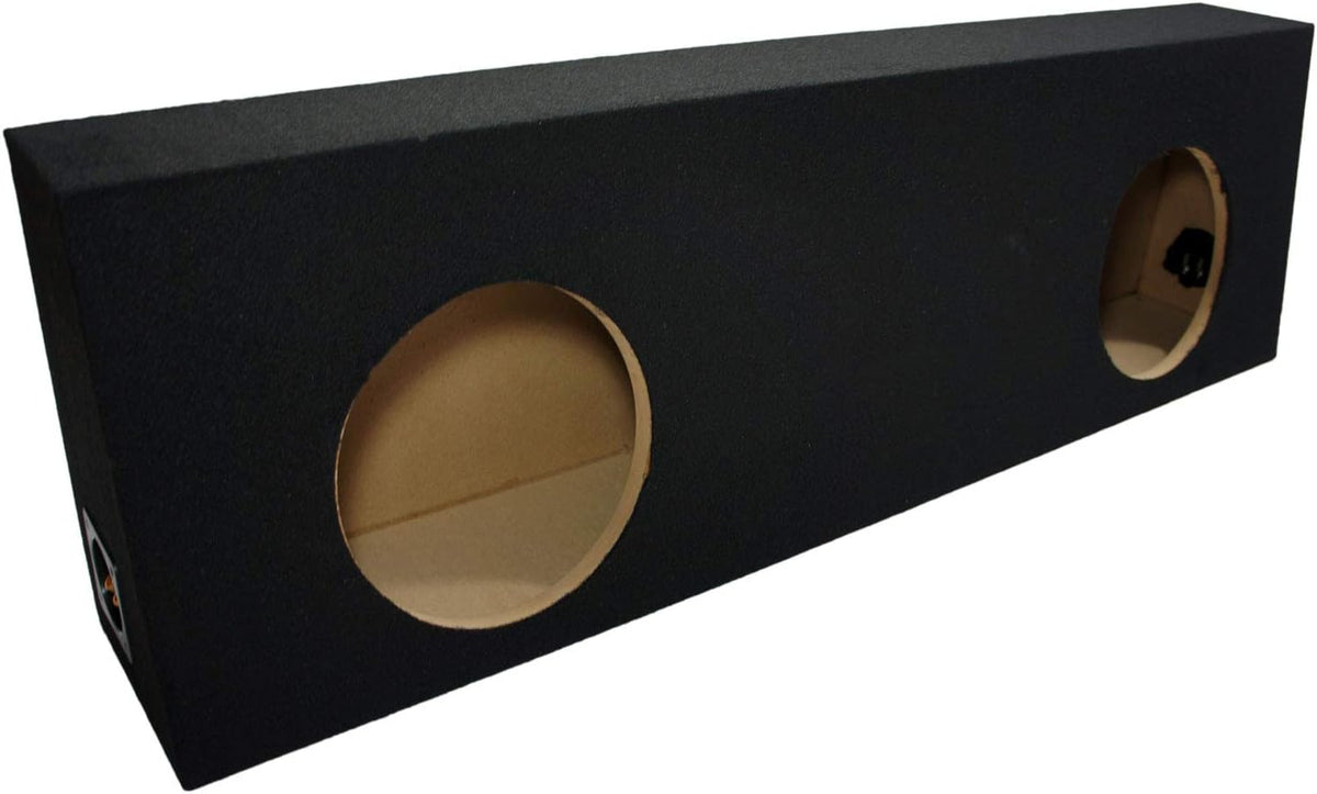Dual 10 Black Sub Box Enclosure & Amp O7880