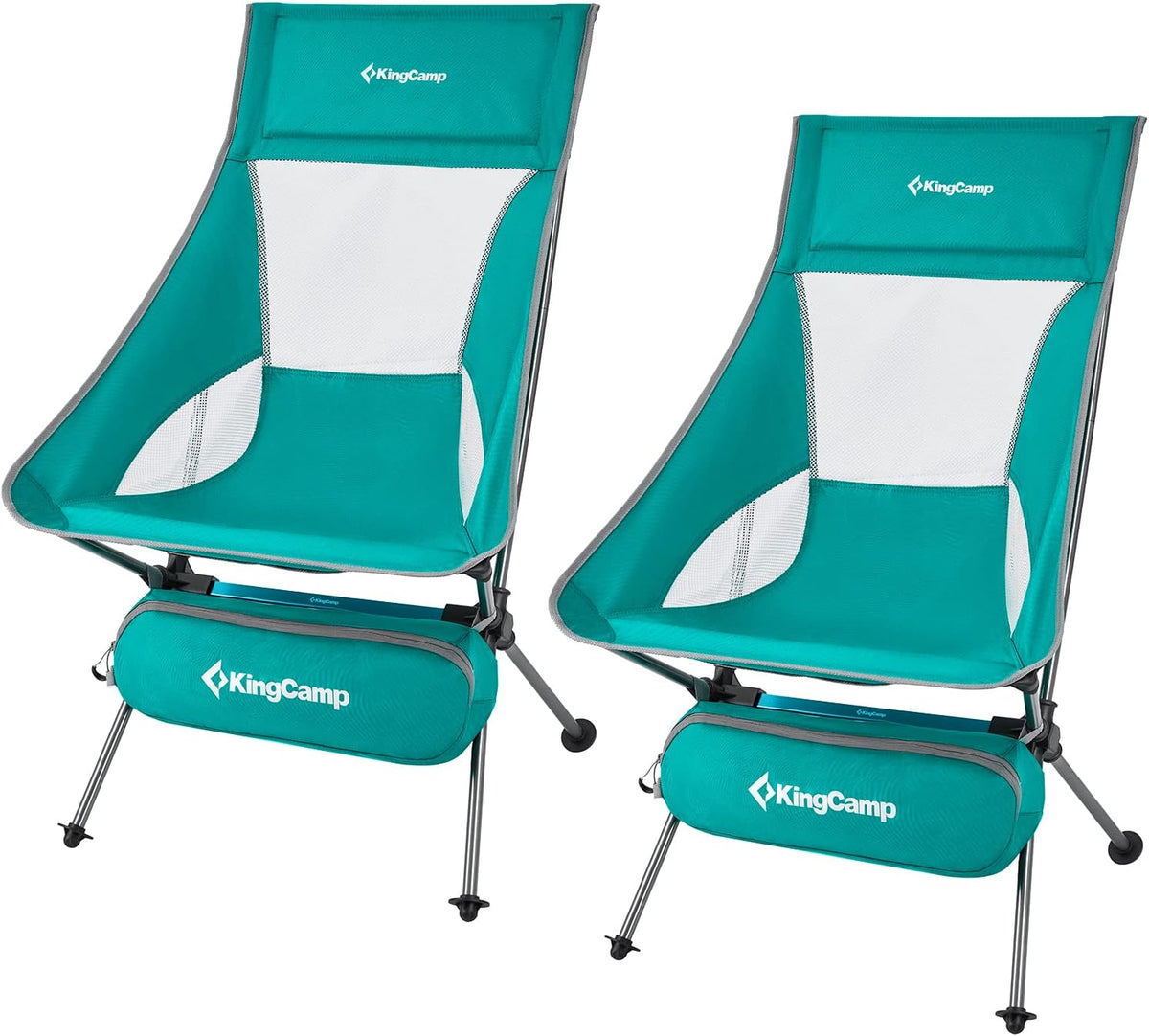 Ultralight High Back Folding Camping Chair with Armrest, 2 Pack, Carry Bag L6865