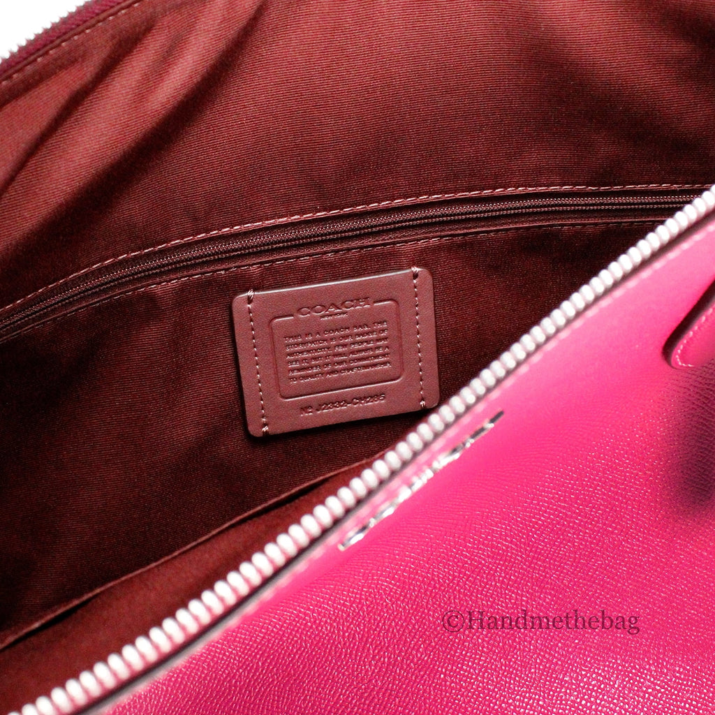Bright Violet Crossgrain Leather Tote Shoulder Bag H93682
