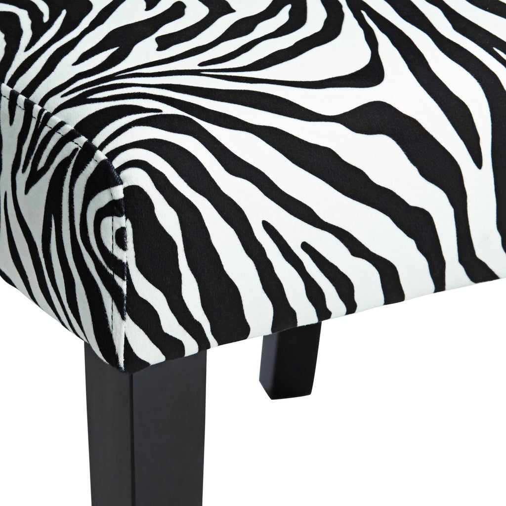 Zambia Zebra Print Accent Chair with Velvet Fabric O23735