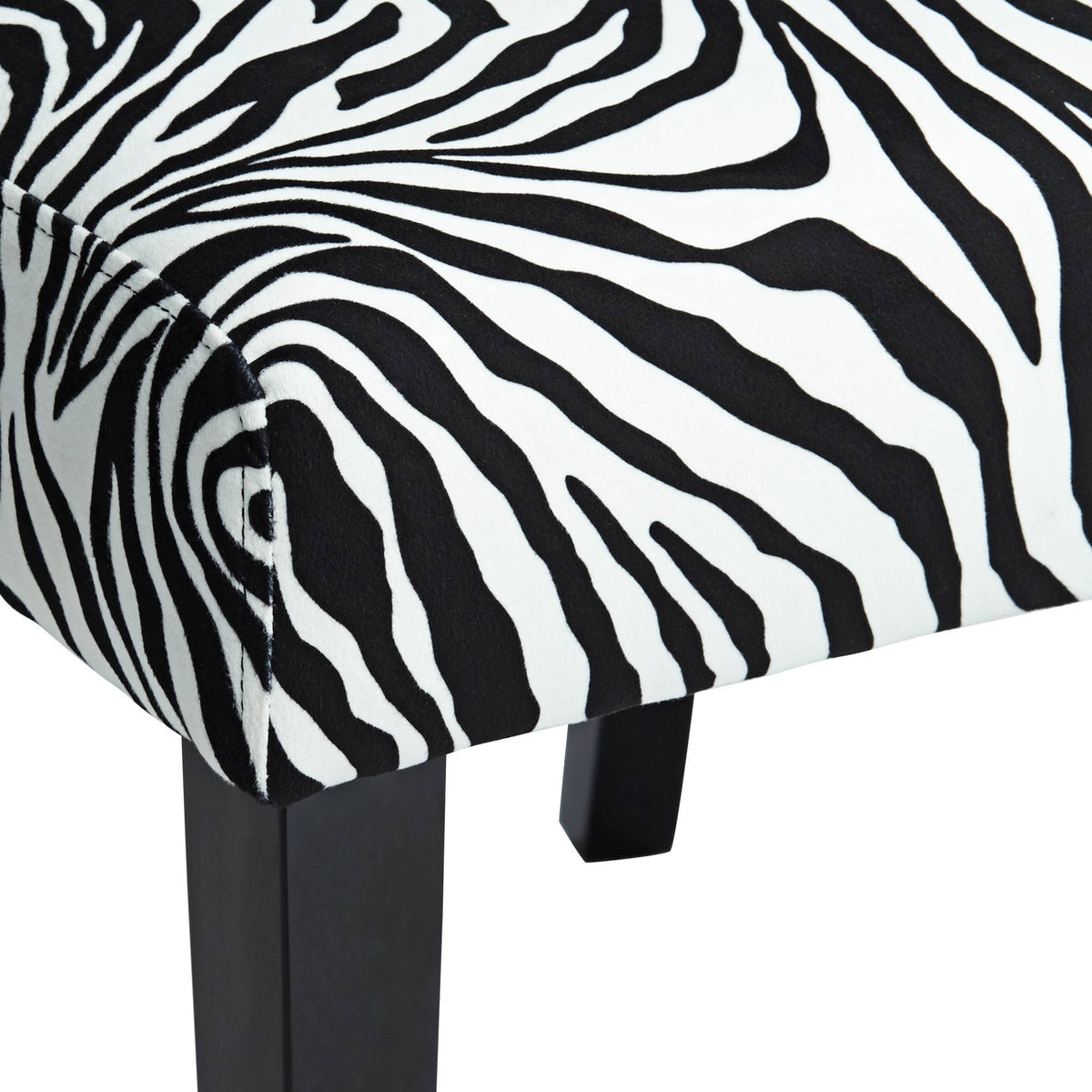 Zambia Zebra Print Accent Chair with Velvet Fabric O23735
