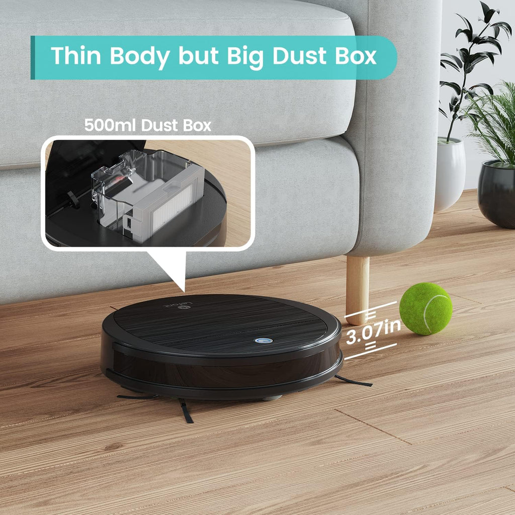 Robot Vacuum and Mop with 2200Pa Suction, 11" Small Body O807398