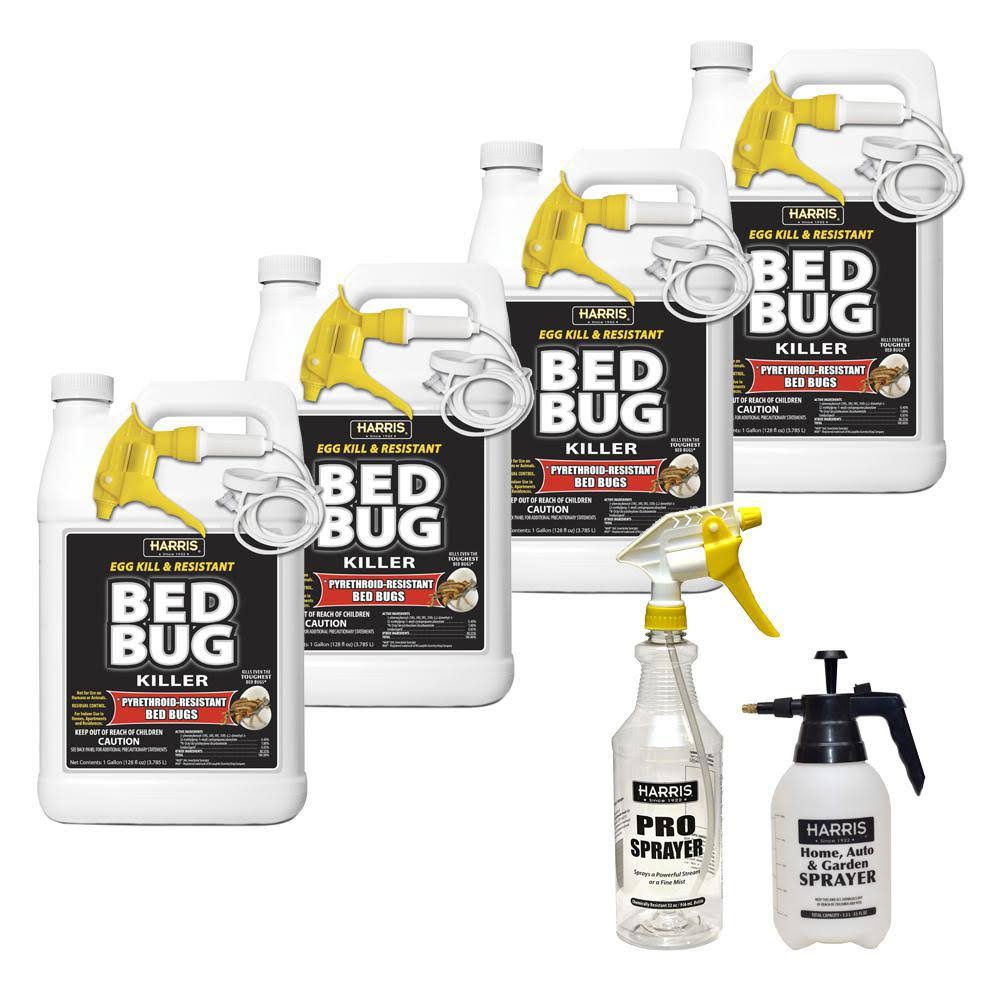 1 gal. Ready-to-Use Bed Bug Killer (4-Pack) 512 oz. Pro Spray Bottle and 55 oz. Pump Sprayer I807