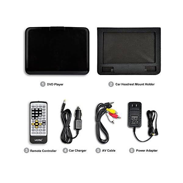 Portable DVD CD Player with 10.1 Inches LCD Screen D1169