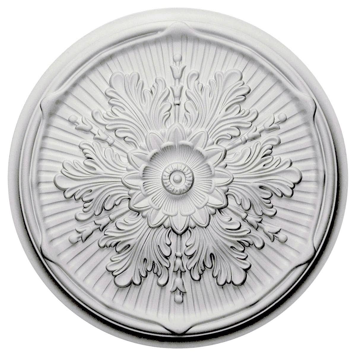 21x22OD x 2x22P Hand-Painted Ceiling Medallion J3741