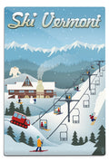 Retro Ski Resort Metal Sign Decor H6898