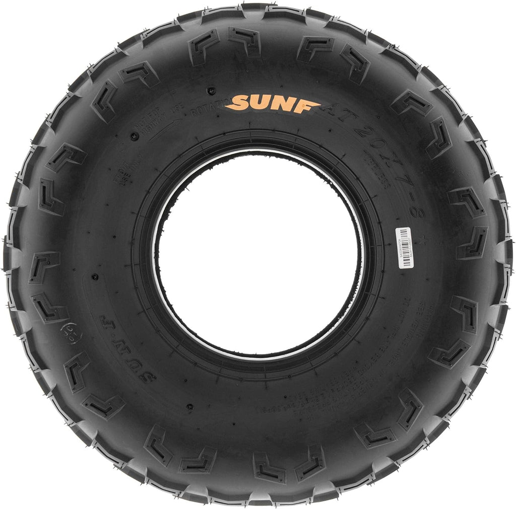 20x7-8 ATV UTV Go-Karts Tire, Knobby Tread, 6 PR, Tubeless Pack of 2 P776