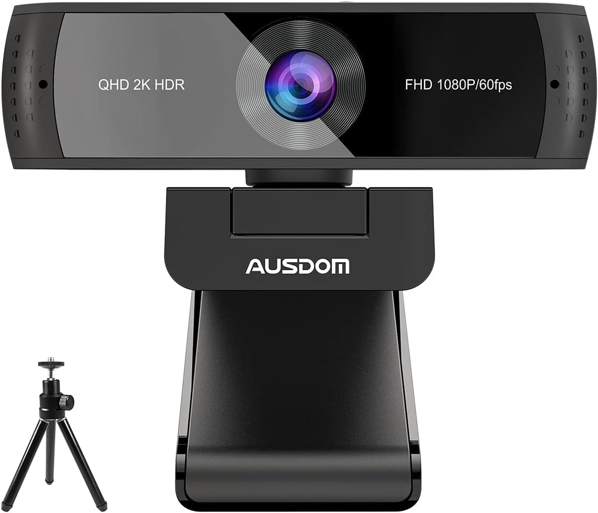 2K QHD Autofocus Webcam with Dual Noise Cancelling Microphones, Pack of 2 B922