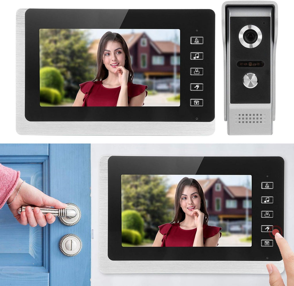 Wired Video Door Phone Intercom System with 7 Inch TFT LCD Monitor A142678