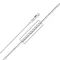 14k White Gold Box Chain Necklace 24 inch L579